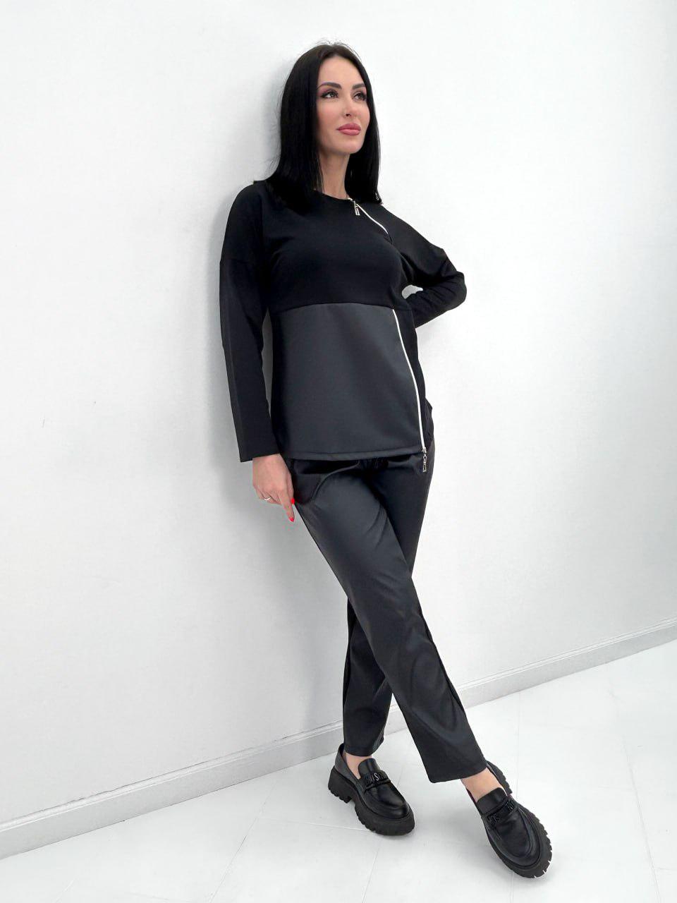 Костюм жіночий Skylar р. 50-52 Чорний (7958-фг) - фото 6 Костюм жіночий Skylar р. 50-52 Чорний (7958-фг) - фото 6