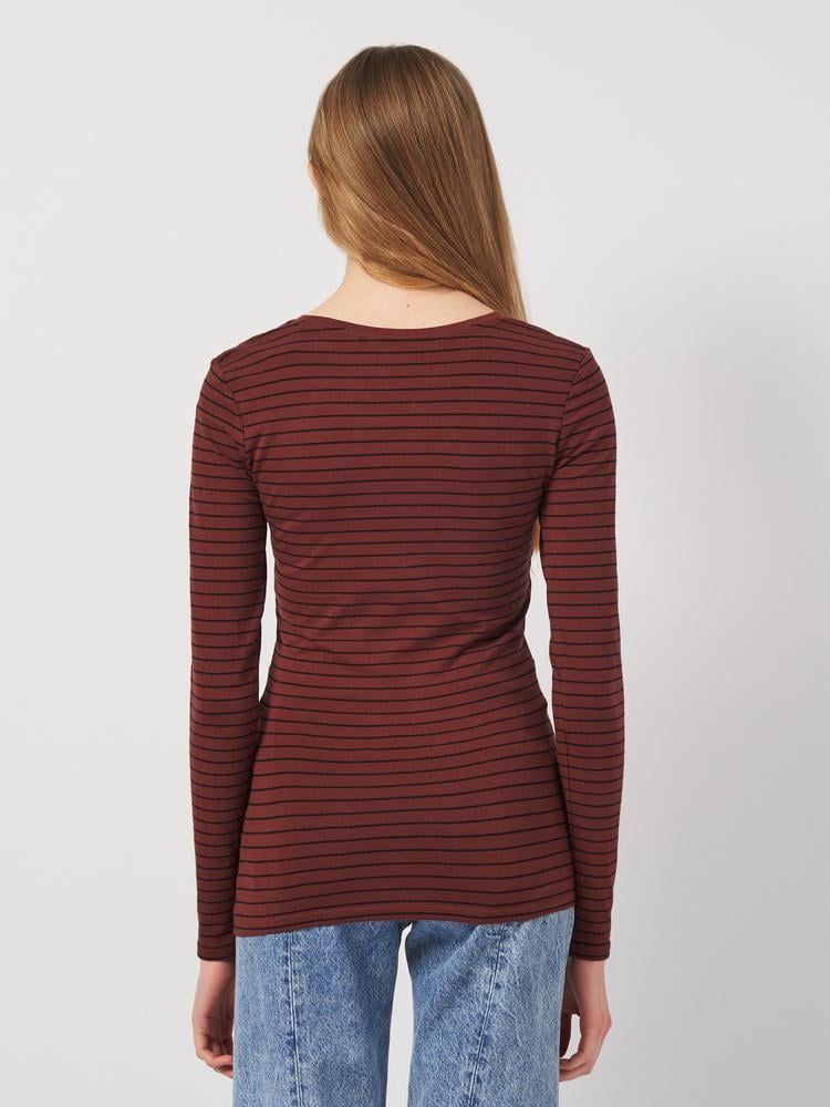 Футболка C&A 77539/2067947x70 довгий рукав жіноча XS Коричневий (184280) - фото 3