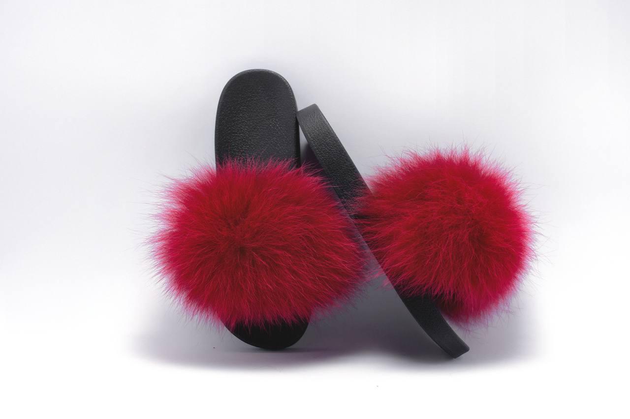 Тапочки Алвані з натуральним хутром песця р. 40 Червоний - фото 2 Тапочки Алвані з натуральним хутром песця р. 40 Червоний - фото 2