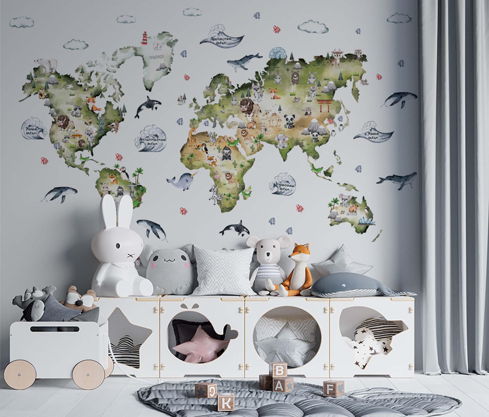 Интерьерные наклейки Lipastick Карта UA 200х120 см (7100820221)