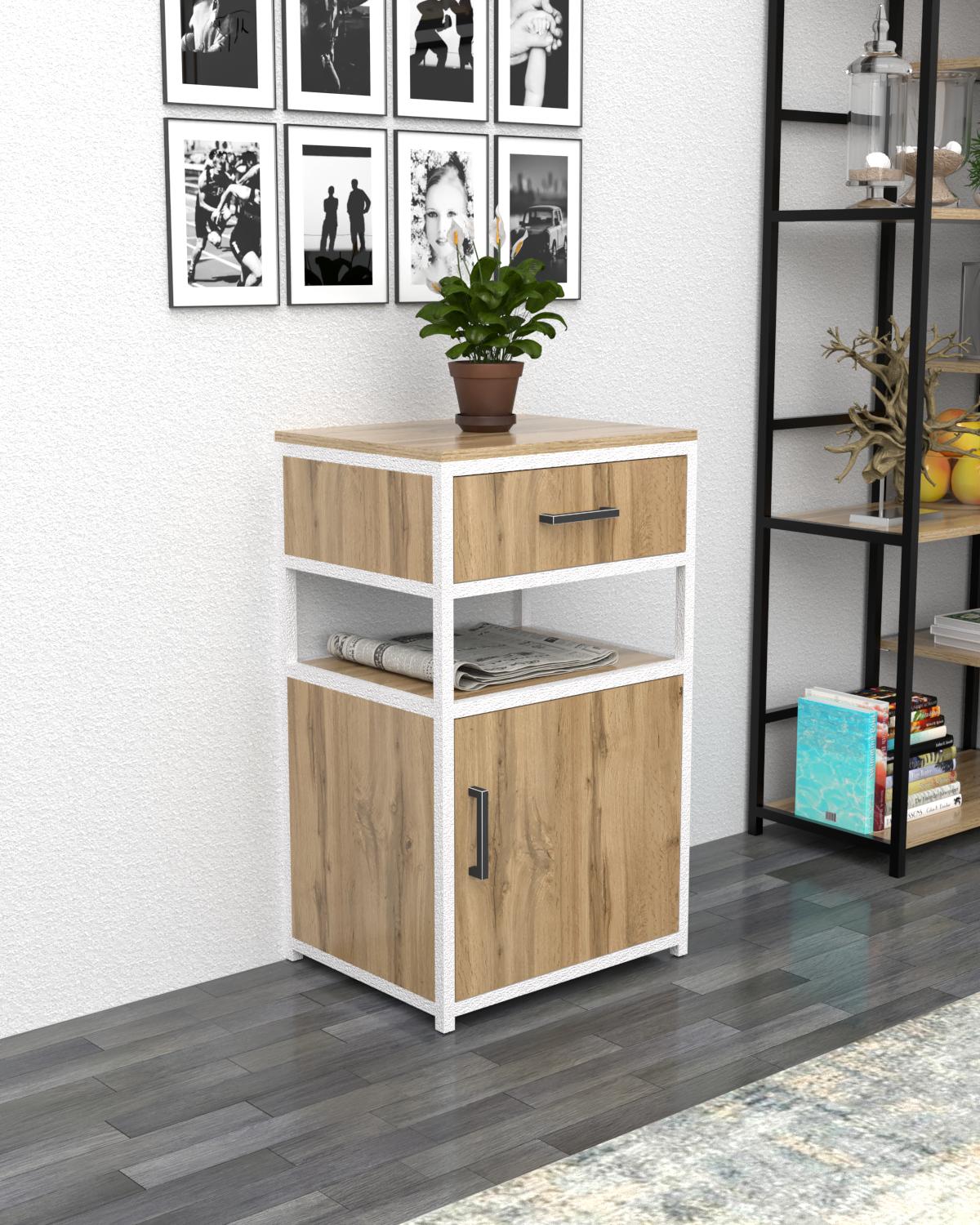 Тумба с ящиком EcoLoft Миренная лофт (DSP-1516W-1)