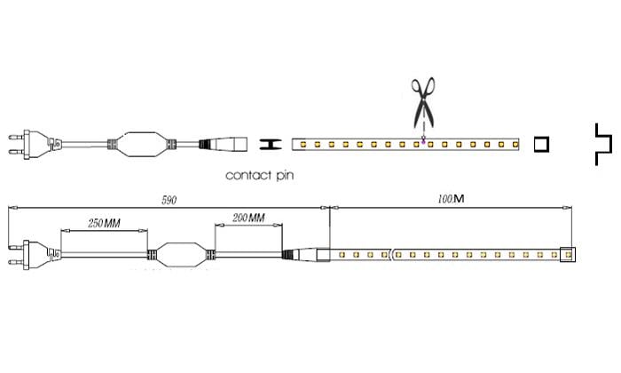 Кабель живлення Prolum для LED-стрічки 220V 12 мм (29821983) - фото 3 Кабель живлення Prolum для LED-стрічки 220V 12 мм (29821983) - фото 3