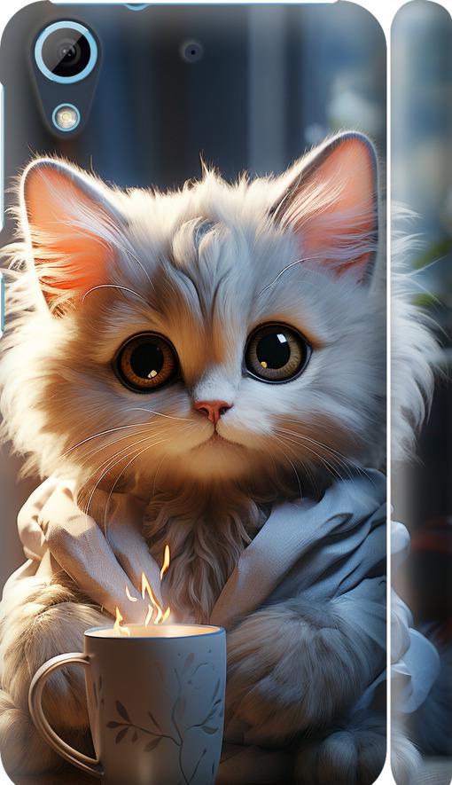 Чехол на HTC Desire 628 Dual Sim White cat (5646m-949-42517)