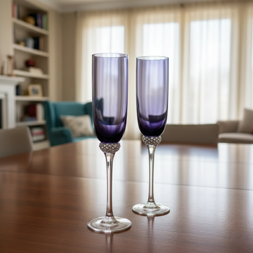 Комплект келихів для шампанського Sakura 220 мл 2 шт. - фото 4 Комплект келихів для шампанського Sakura 220 мл 2 шт. - фото 4