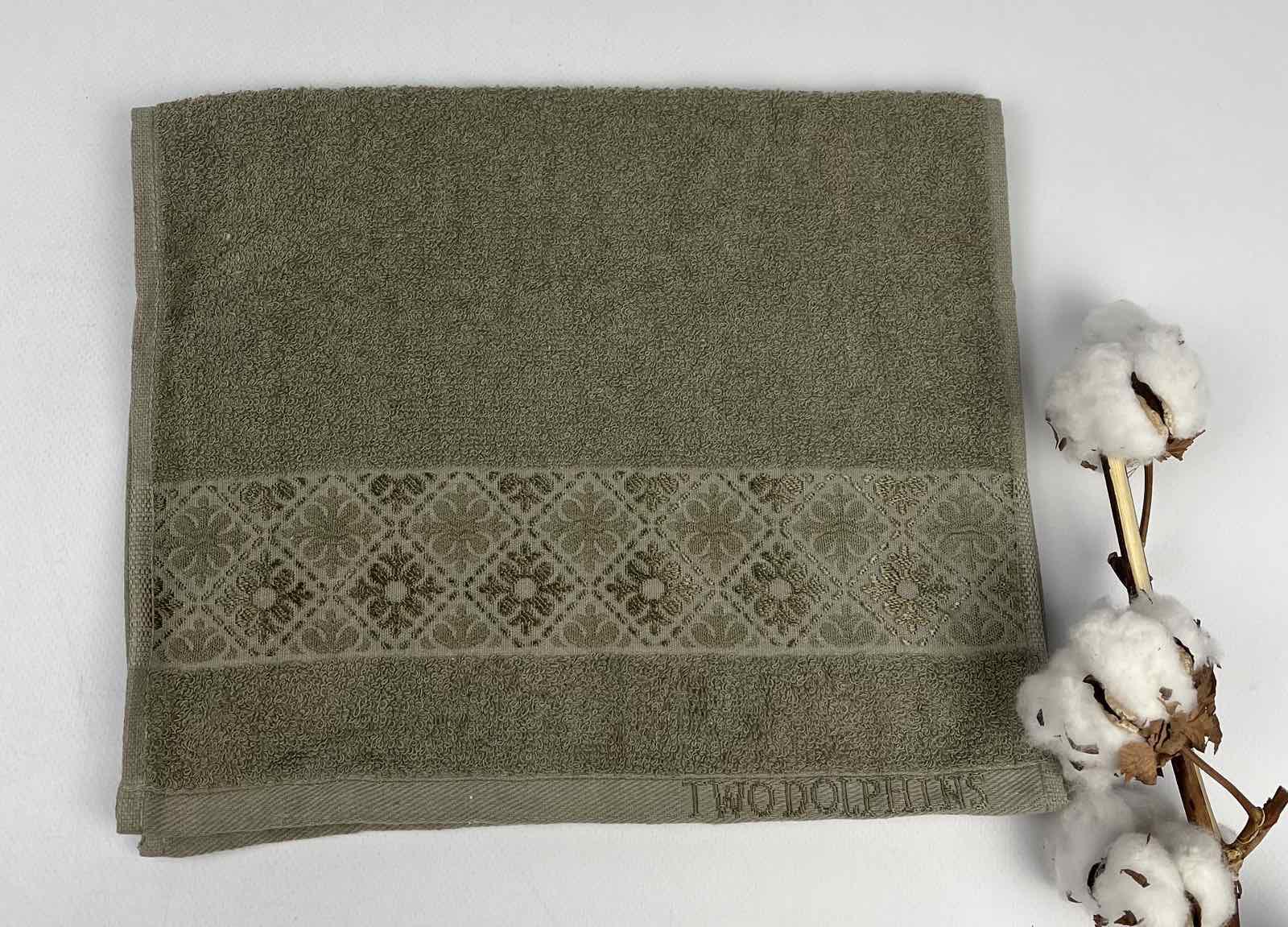 Полотенце Two Dolphins Classic Cotton Thema A106 30х50 см Хакі (CN31046)