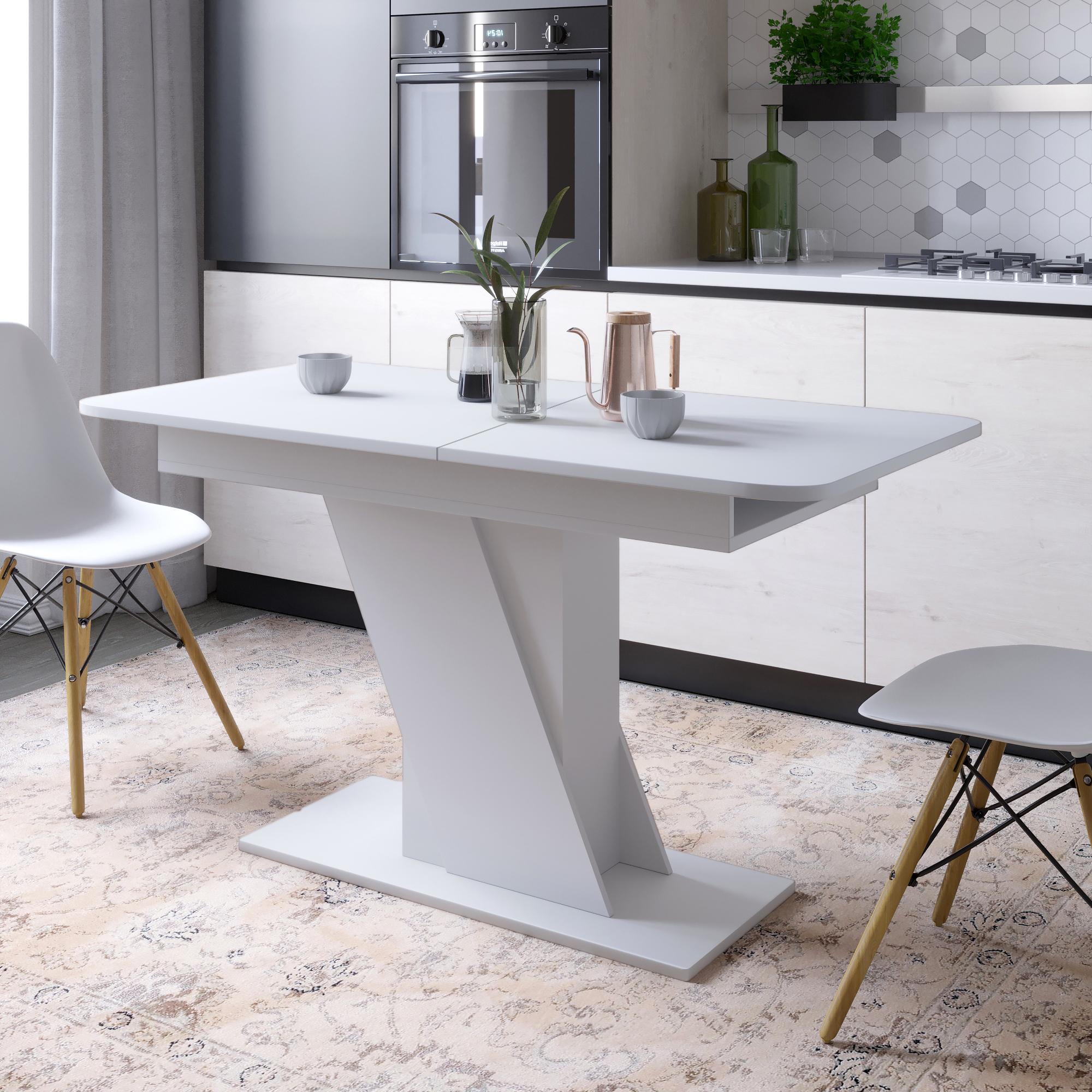 Стол обеденный раскладной Грейс 1760x680x750 мм Белый