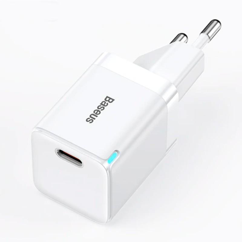 Зарядное устройство сетевое Baseus 30W 1Type-C GaN3 Fast Charger PD3.0 3A White (CCGN010102) - фото 3