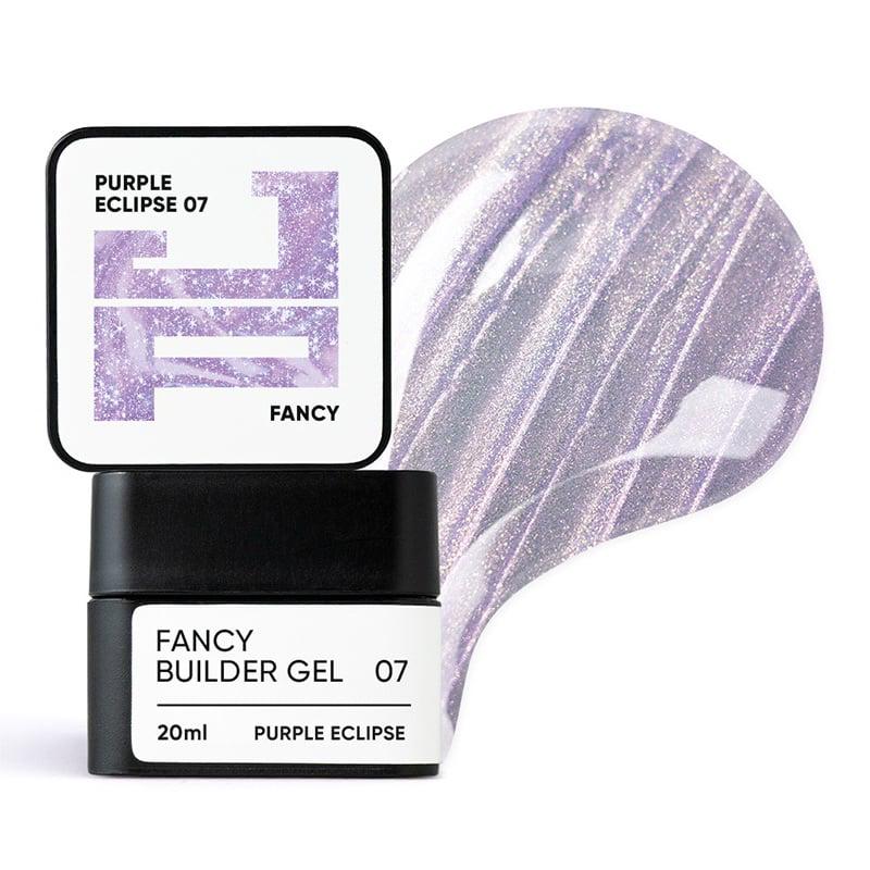 Білдер-гель Jerden Proff Fancy Builder Gel 07 Purple Eclipse для нарощування та моделювання з ефектом хамелеону 20 мл Ліловий