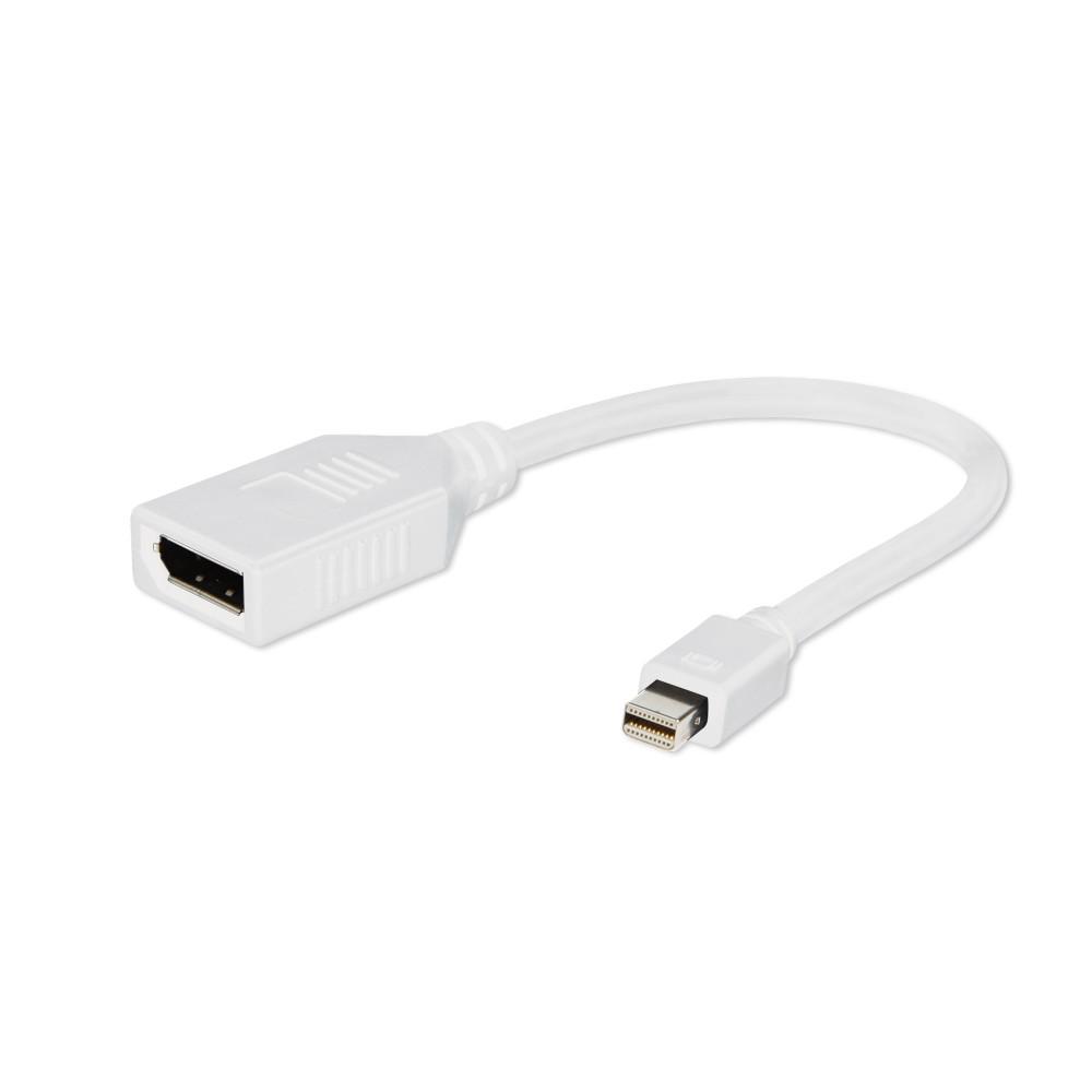 Кабель-переходник Mini DisplayPort to DisplayPort 15 см Белый (12430116)