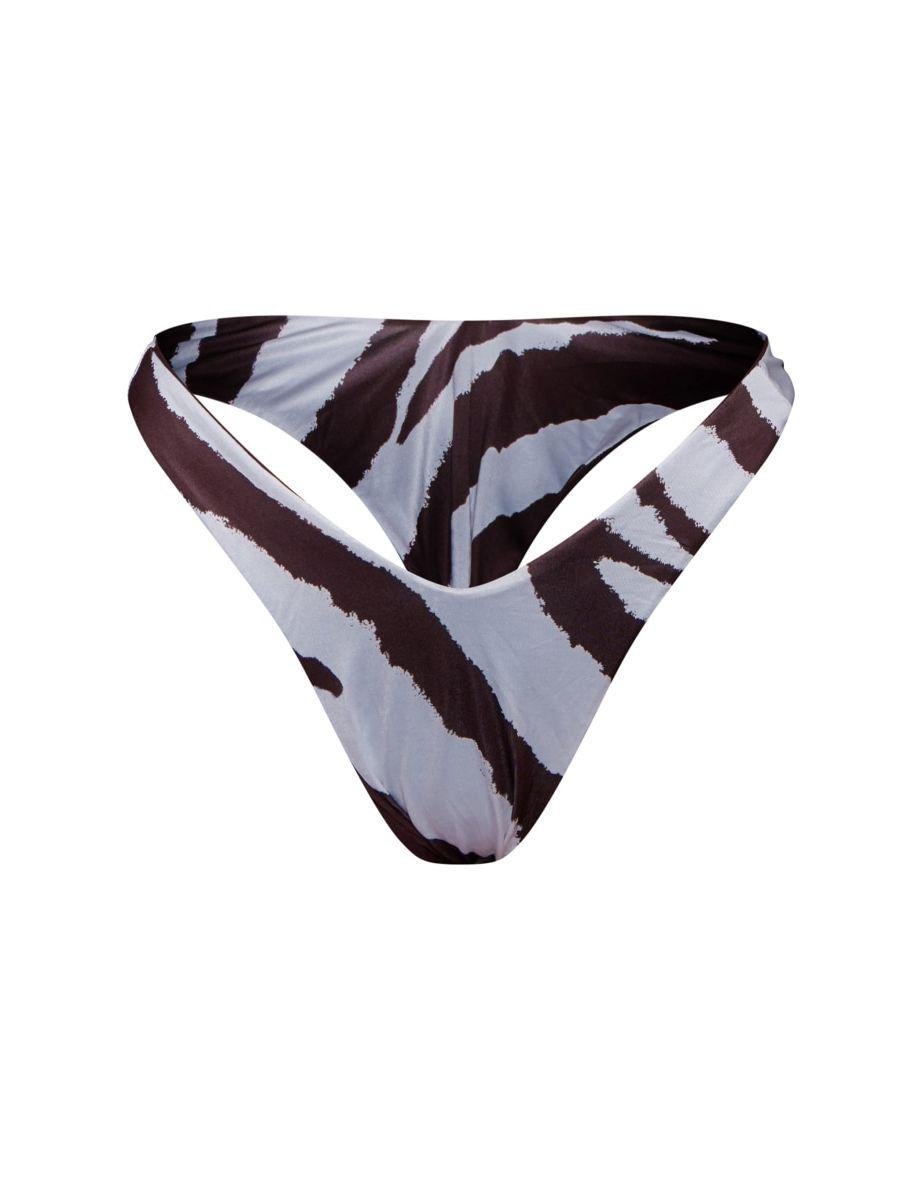 Плавки-бікіні PrettyLittleThing двосторонні зебра L Шоколадний