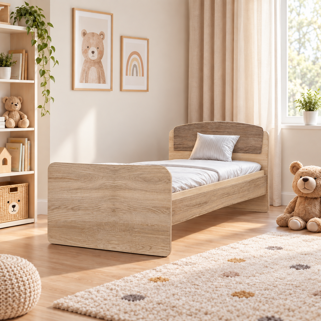 Кровать односпальная Tobi Sho ASTORIA-2 ДСП для детской комнаты 800х1900 мм Дуб сонома/Дуб трюфель (5868076) Кровать односпальная Tobi Sho ASTORIA-2 ДСП для детской комнаты 800х1900 мм Дуб сонома/Дуб трюфель (5868076)