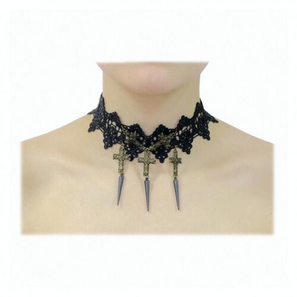 Декор для Хэлоуина Seta Чокер ажурный Кресты (17-494)