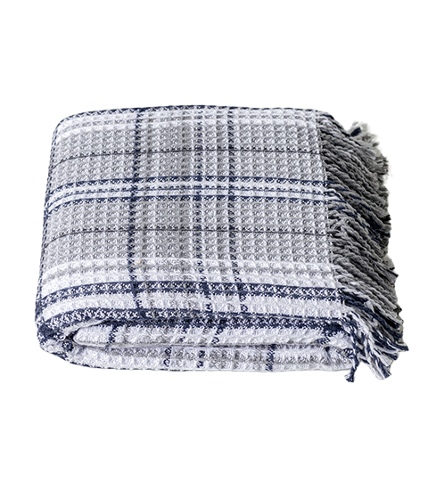 Плед Lanavitta Доппио 140х200 см Клетка/Серый (CN17528)