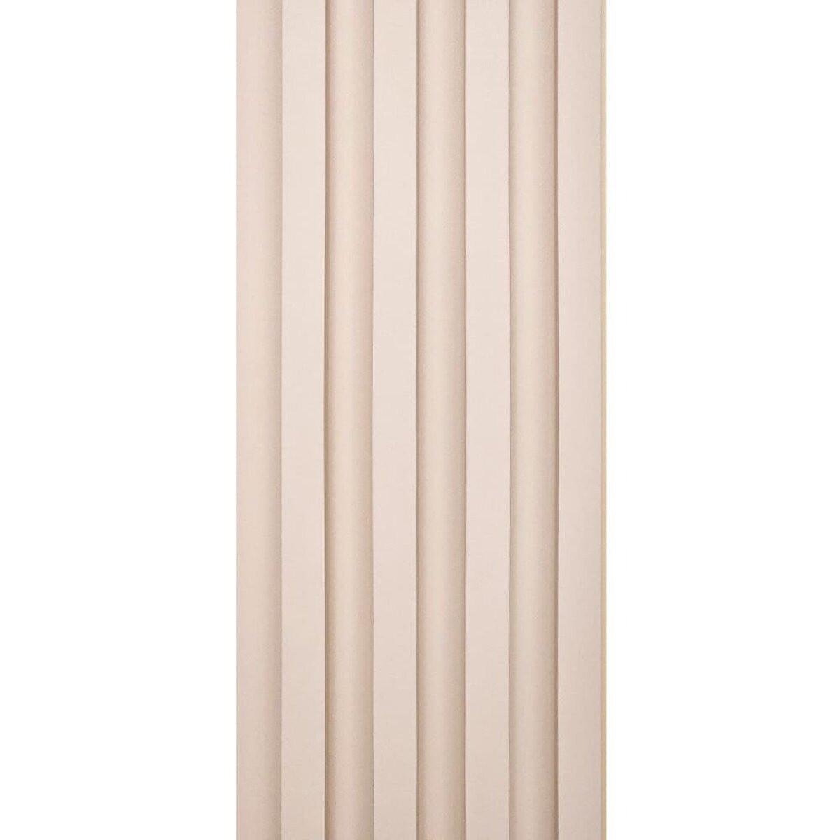 Рельсовая панель на стену декоративная Sticker Wall SW-00001858 3000х160х23 мм Молочный (iz17065)