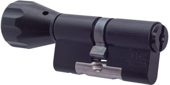 Цилиндр для дверей EVVA MCS ключ/тумблер 31х31Т 62 мм Черный (100000090ч)