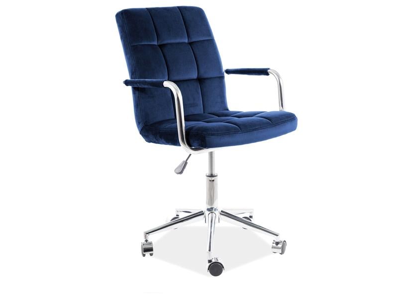 Кресло поворотное Q-022 VELVET Синий (OBRQ022VGR)