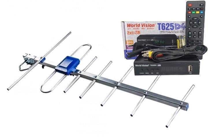 Тюнер World Vision T625D4+/антенна наружная с усилителем Eurosky Favorit Тюнер World Vision T625D4+/антенна наружная с усилителем Eurosky Favorit