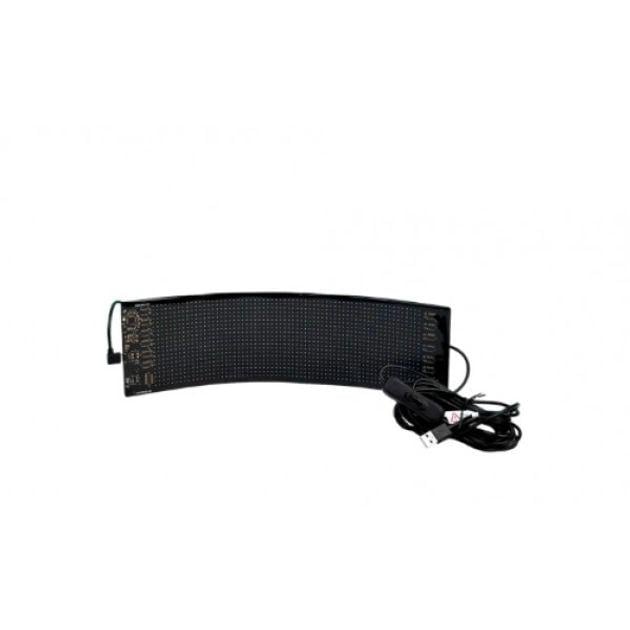 Экран-дисплей гибкий LED Matrix Panel APP 59,5 см на 12 см Bluetooth управлением для рекламы и автомобилей (565876) - фото 6