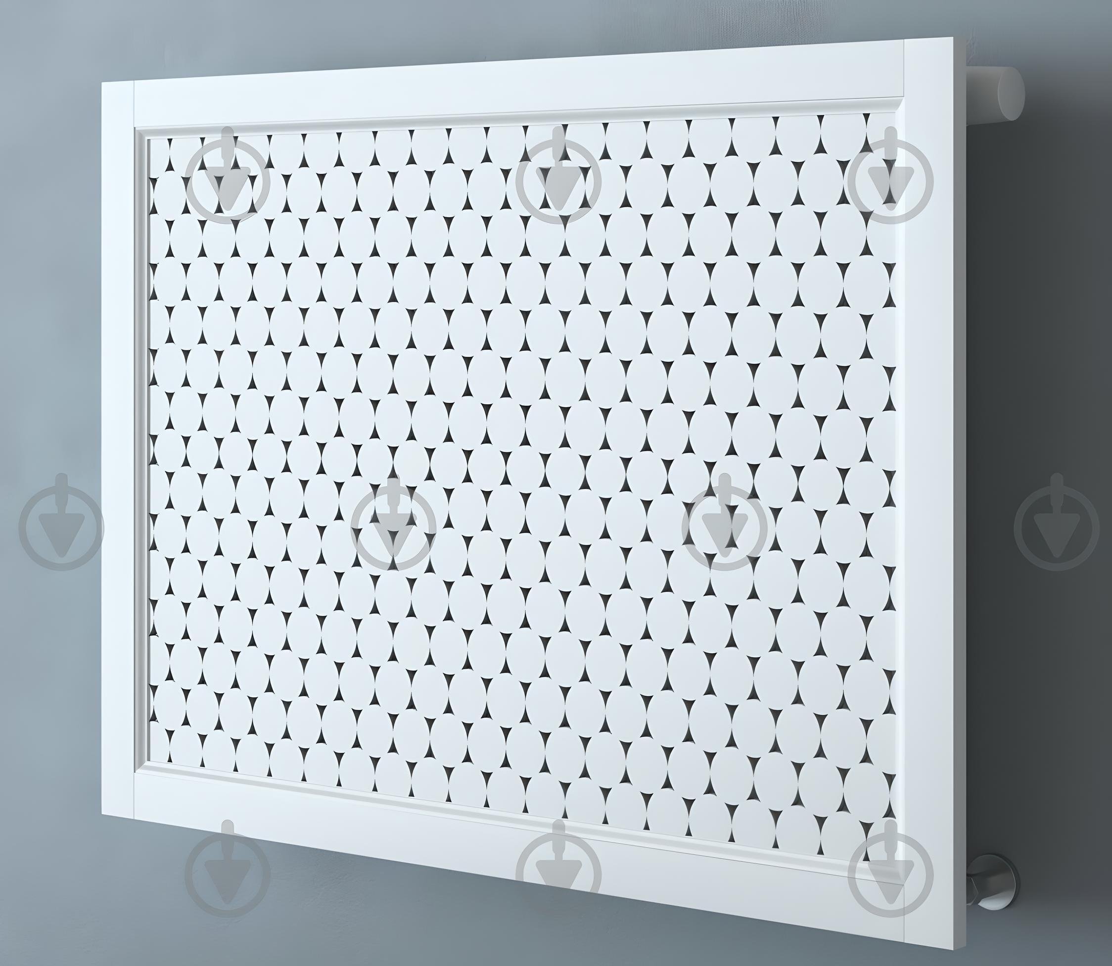 Экран-решетка декоративная на батарею отопления R82-F100 Белый (26498863)