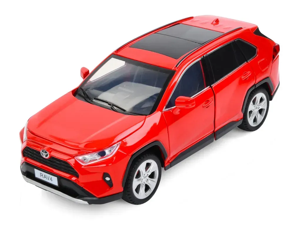 Машинка коллекционная АвтоМир Toyota RAV4 из металла 20 см Красный (150-98-AP-2008RD)