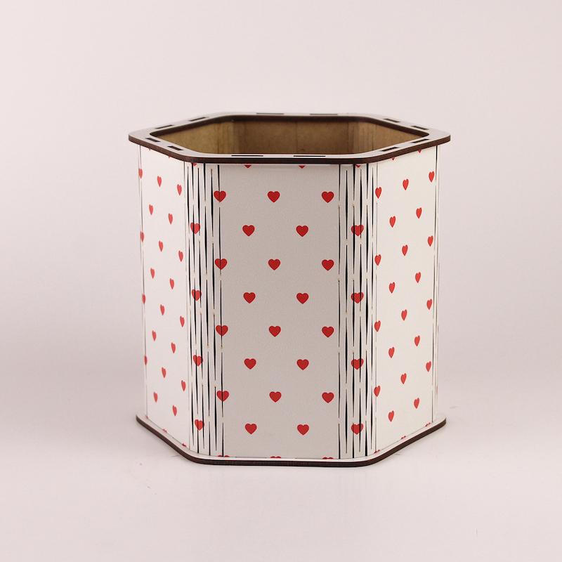 Коробка шестигранна 15х15 см (3127)