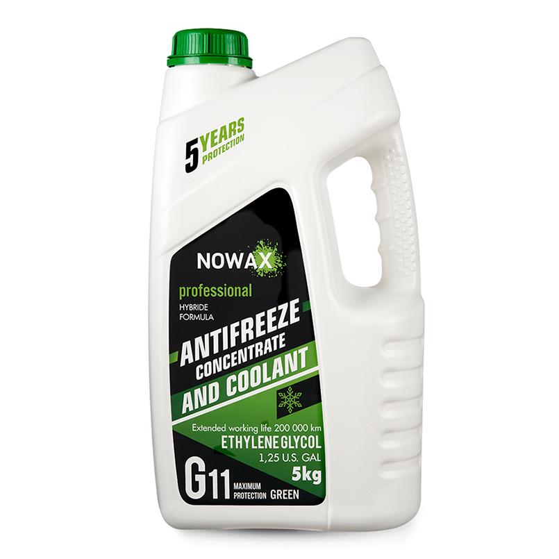 Антифриз NOWAX GREEN G11 концентрат (зеленый) 5кг