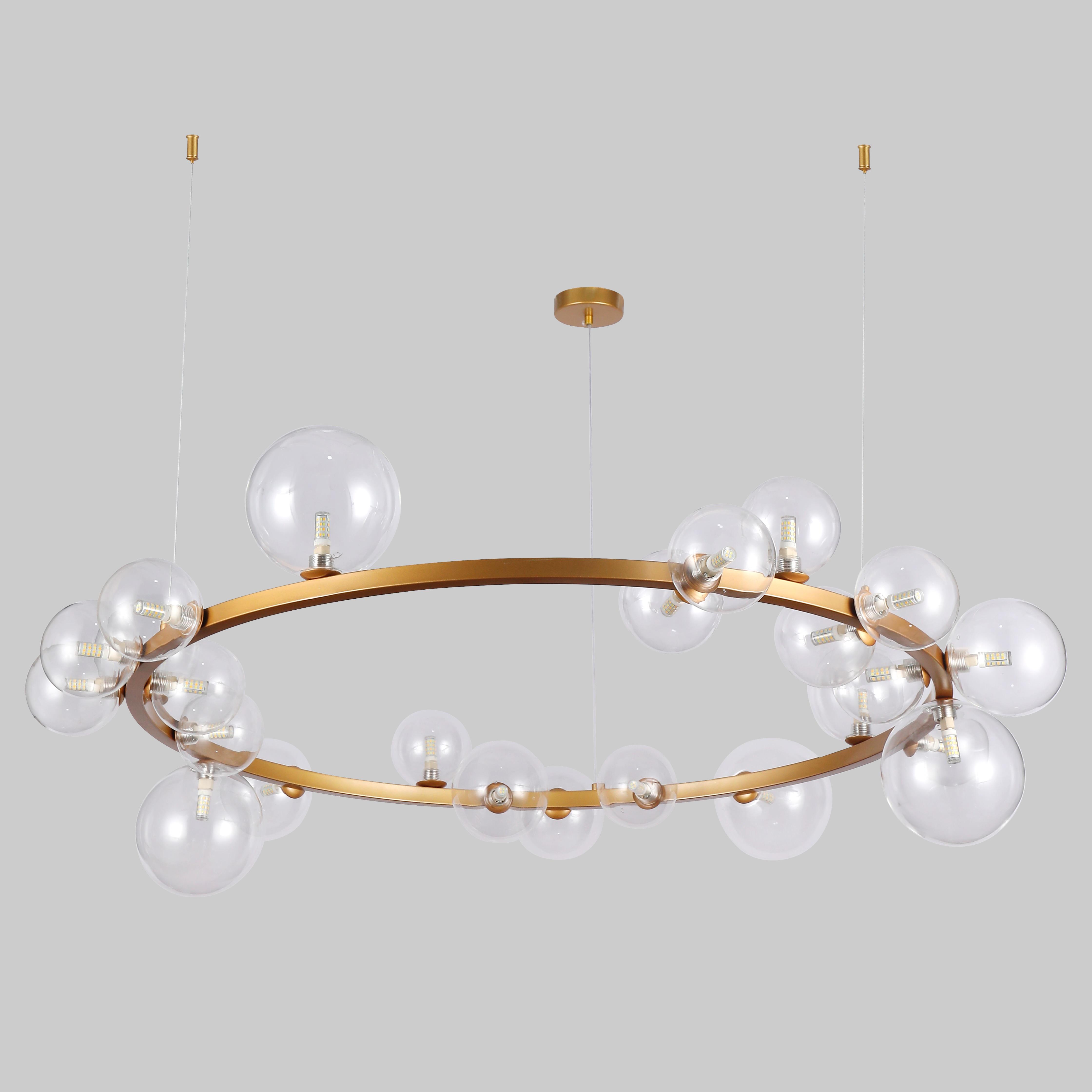 Люстра Bubbles на 24 лампы 115 см Бронзовый (918-LP267-24 XGD+CL)