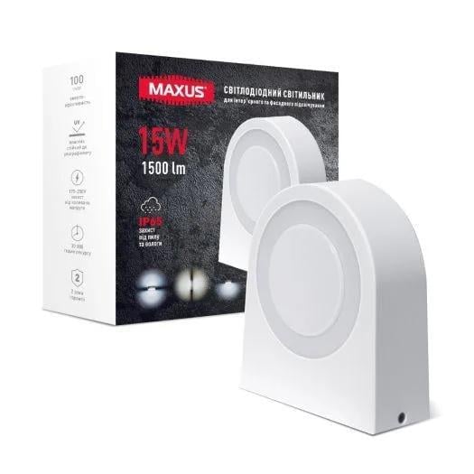 LED-світильник фасадний Maxus General MWL 15W 3CCT IP65 White (28685436)