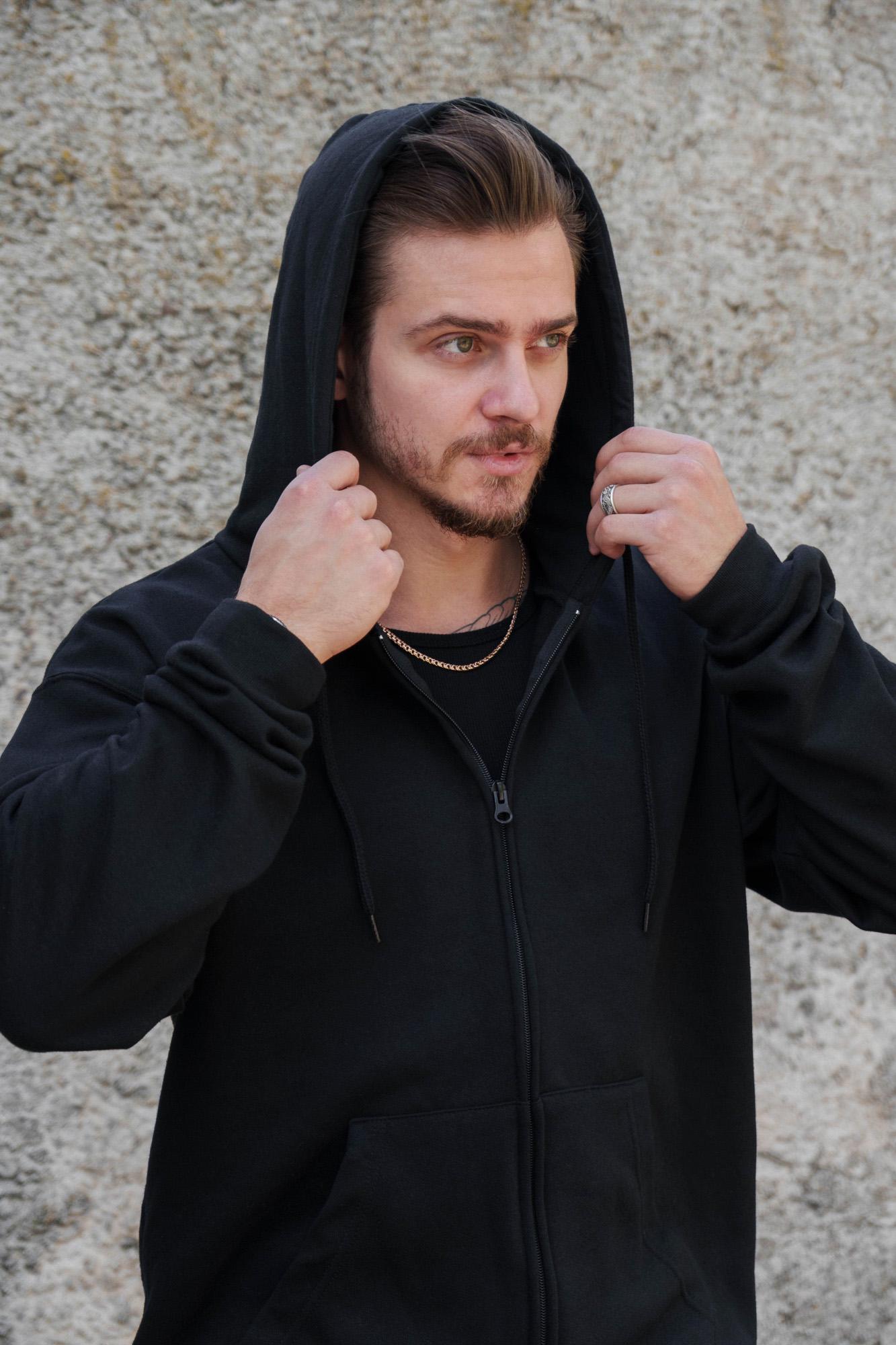 Худи-зип с принтом Without Calomity  Black S/M Black (S/M8055788) - фото 4