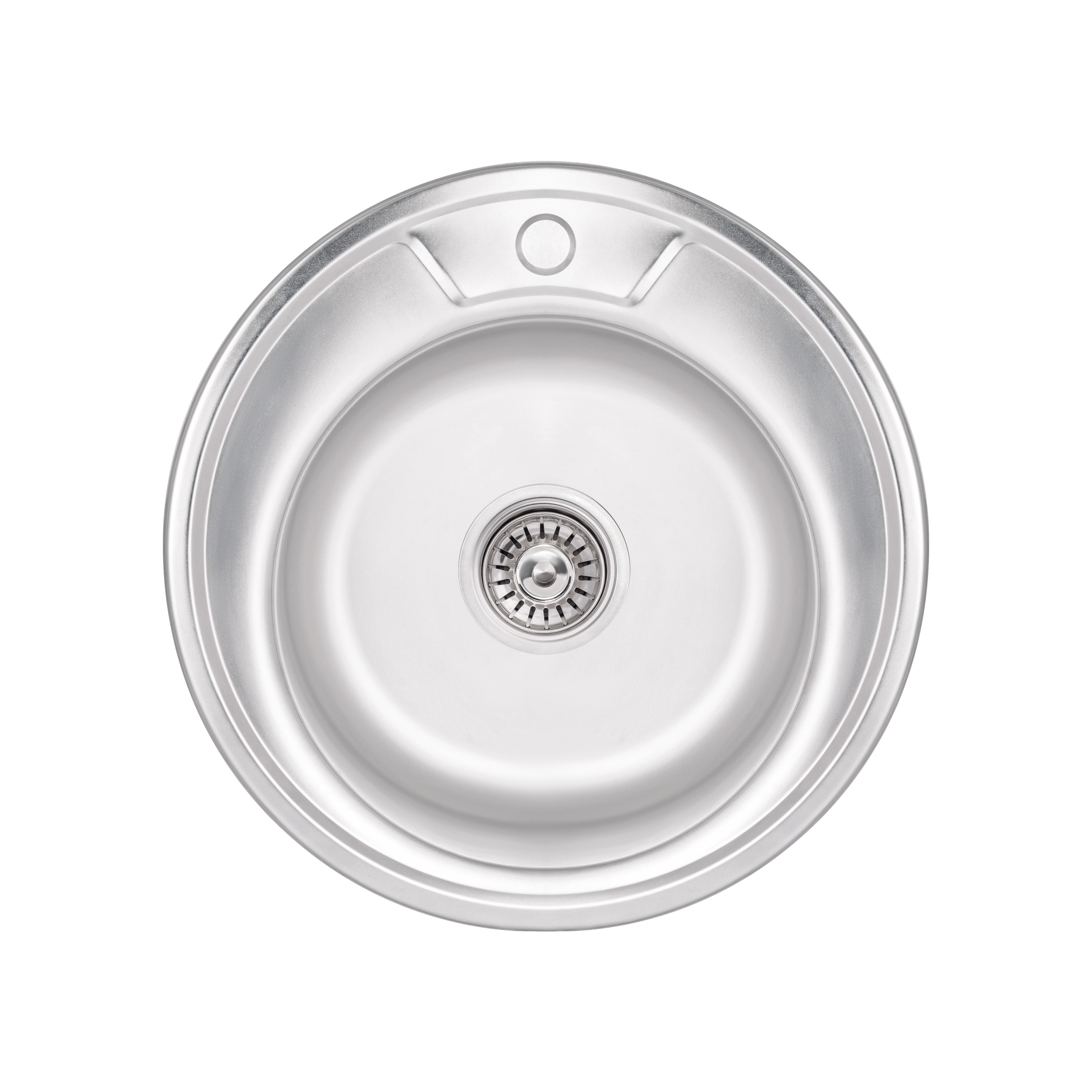Кухонная мойка врезная Brinex из нержавеющей стали круглая 490-A 0,6 мм Satin (BRIN490SAT06) Кухонная мойка врезная Brinex из нержавеющей стали круглая 490-A 0,6 мм Satin (BRIN490SAT06)