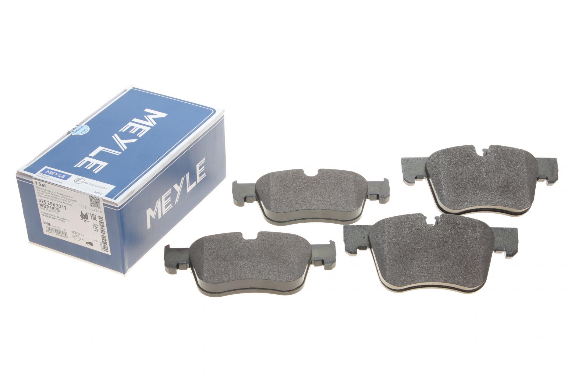 Гальмівні колодки передні Meyle для Citroen C4 Picasso/Grand Picasso/Peugeot 308 13- (025 258 3317)