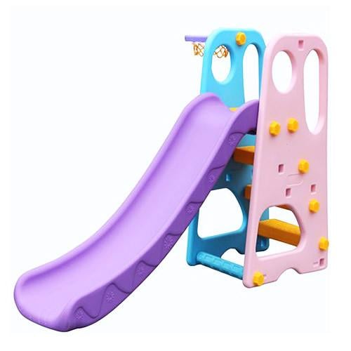 Горка детская с кольцом и мячом Bambi YG2016-16 пластиковая для дома 163х85х103 см Разноцветный (150-7-YG2016-16)