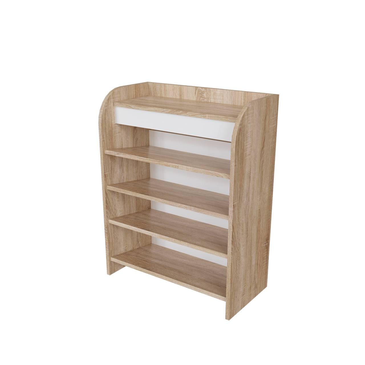 Тумба в прихожую под обувь с ящиком Mix 4х ярусный 70х90х35 см White (000048196)