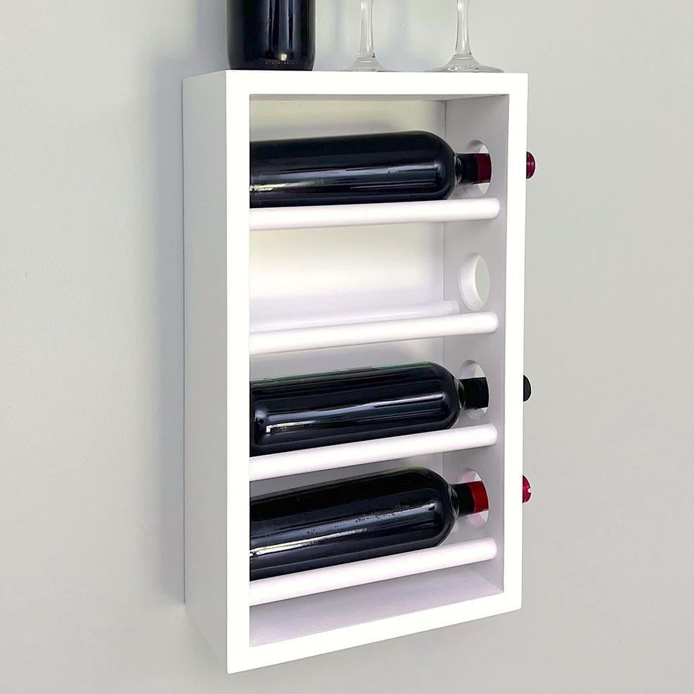 Полка для вина настенная из дерева Кусиро 4 Зефир (ПНК-407620)