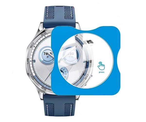 Защитное стекло HD Clear для смарт-часов Huawei Watch GT 5 Pro с рамкой для поклейки 42 мм