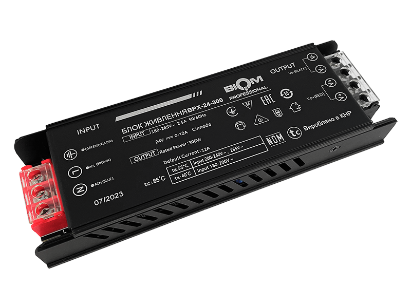 Блок питания Biom BPX-24-300 24 В 300 Вт 12,5 A IP20 (7146)