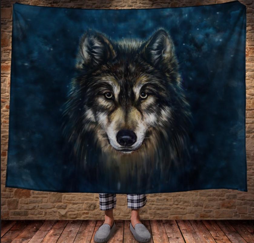 Плед с 3D принтом Wolf Face 150х200 см (epi_0340)