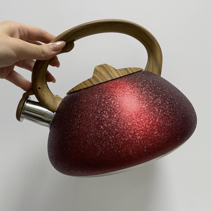 Чайник ZAUBERG ZB 10/3 зі свистком 3 л Червоний (1940477043) - фото 4