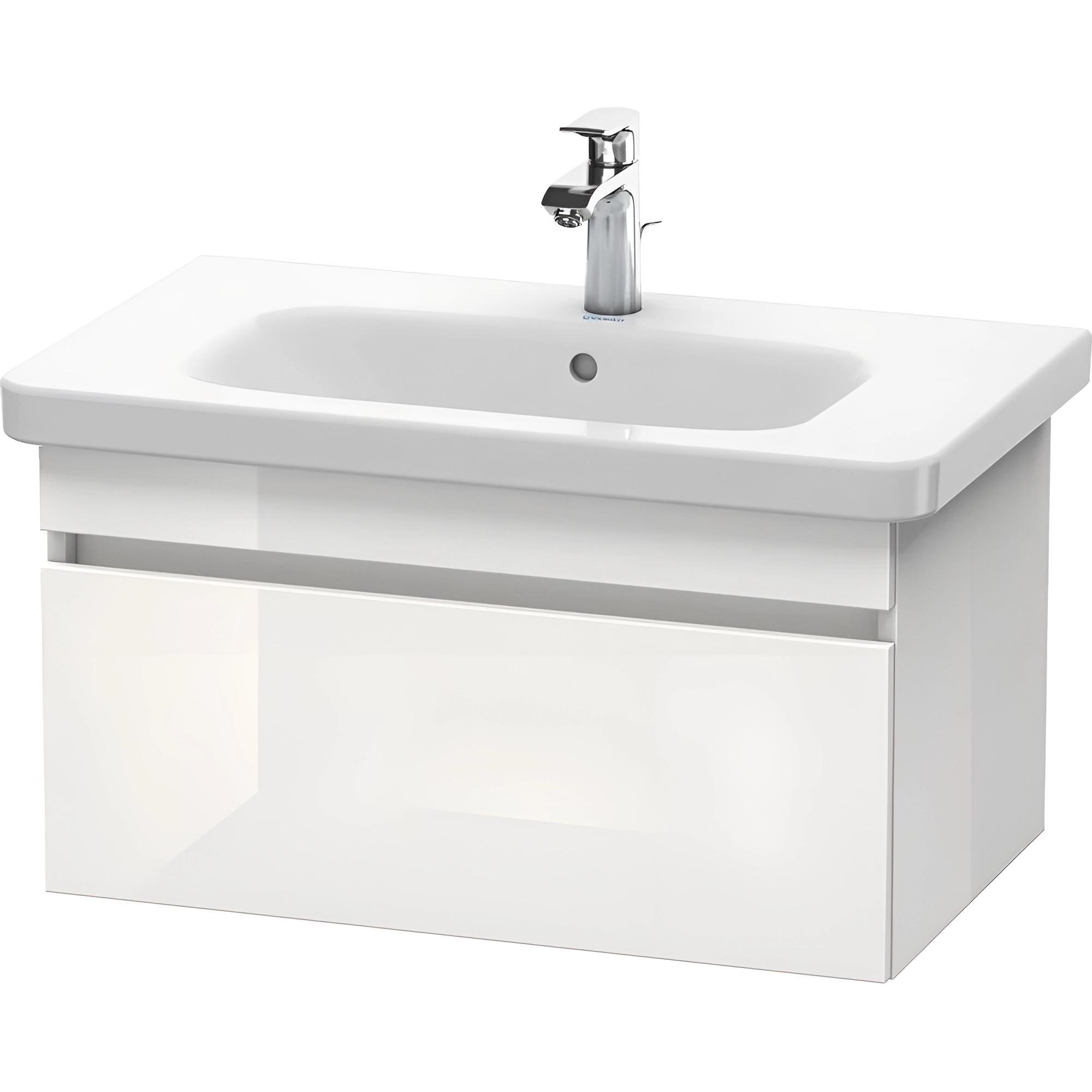 Тумба подвесная с умывальником DURAVIT DuraStyle 800 мм Белый глянцевый (DS006102222)