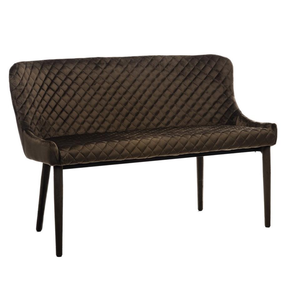 Лавка-стул Vetro Mebel M-20-1 металл/ткань велюр Черный/Коричневый Лавка-стул Vetro Mebel M-20-1 металл/ткань велюр Черный/Коричневый