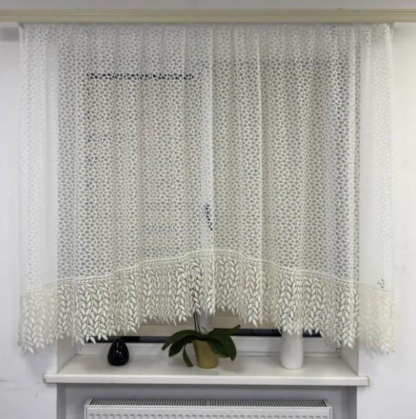 Тюль арка гипюровая сетка 300х160 см Айвори (1381-17)