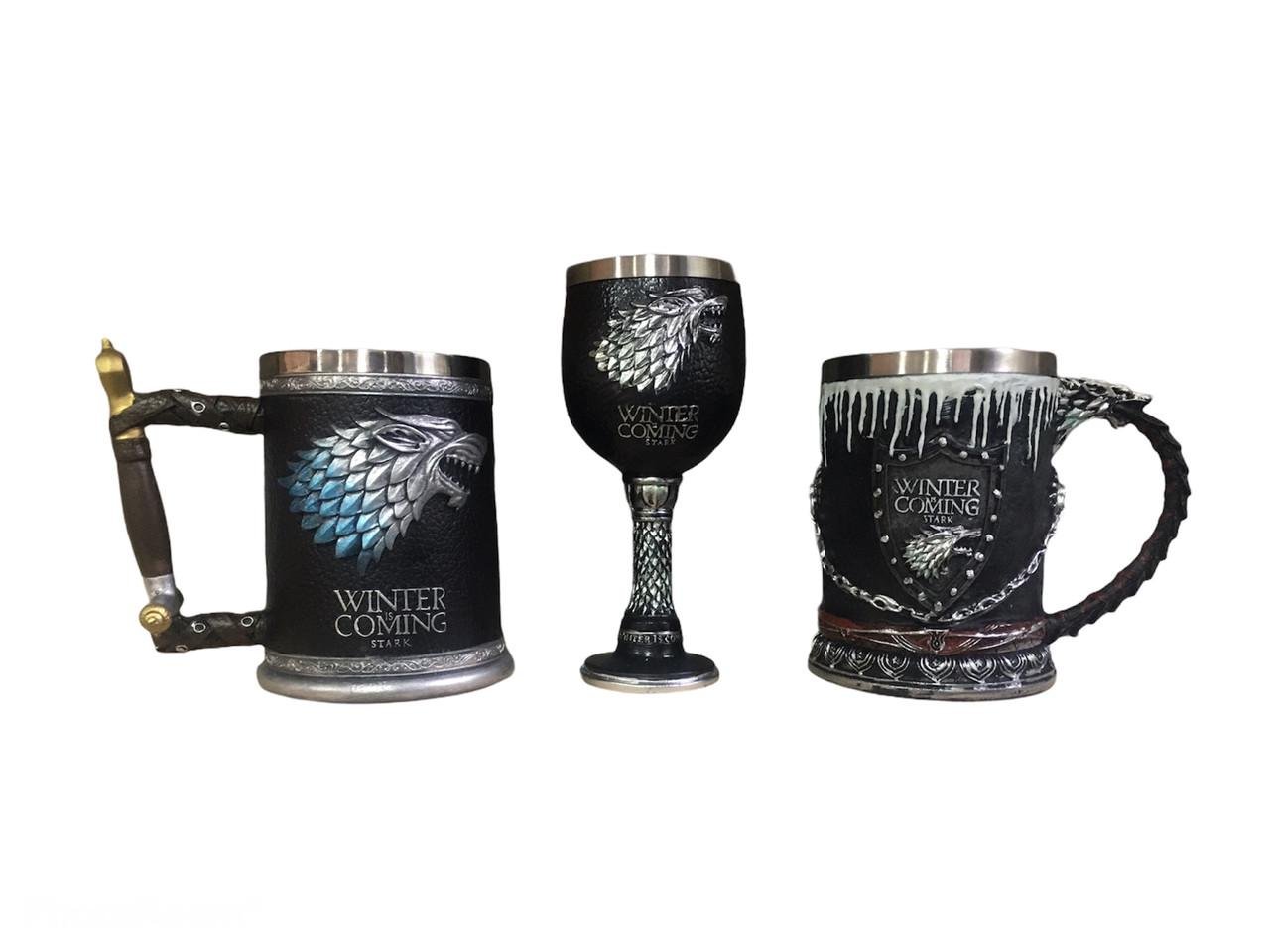 ᐉ Подарочный набор кружка чашка и бокал 3D Игра Престолов Winter Is Coming  Stark 600/550/200мл • Купить в Киеве, Украине • Лучшая цена в Эпицентр