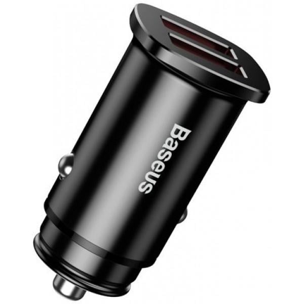 Зарядное устройство Baseus Square Dual-USB Quick Charge Car Charger Black (CCALL-DS01)