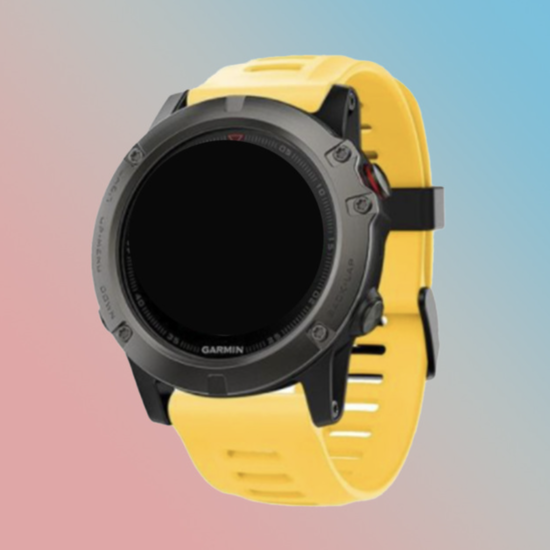 Браслет для часов Garmin Fenix 3 HR/Fenix 5х7x26 мм силиконовый Желтый