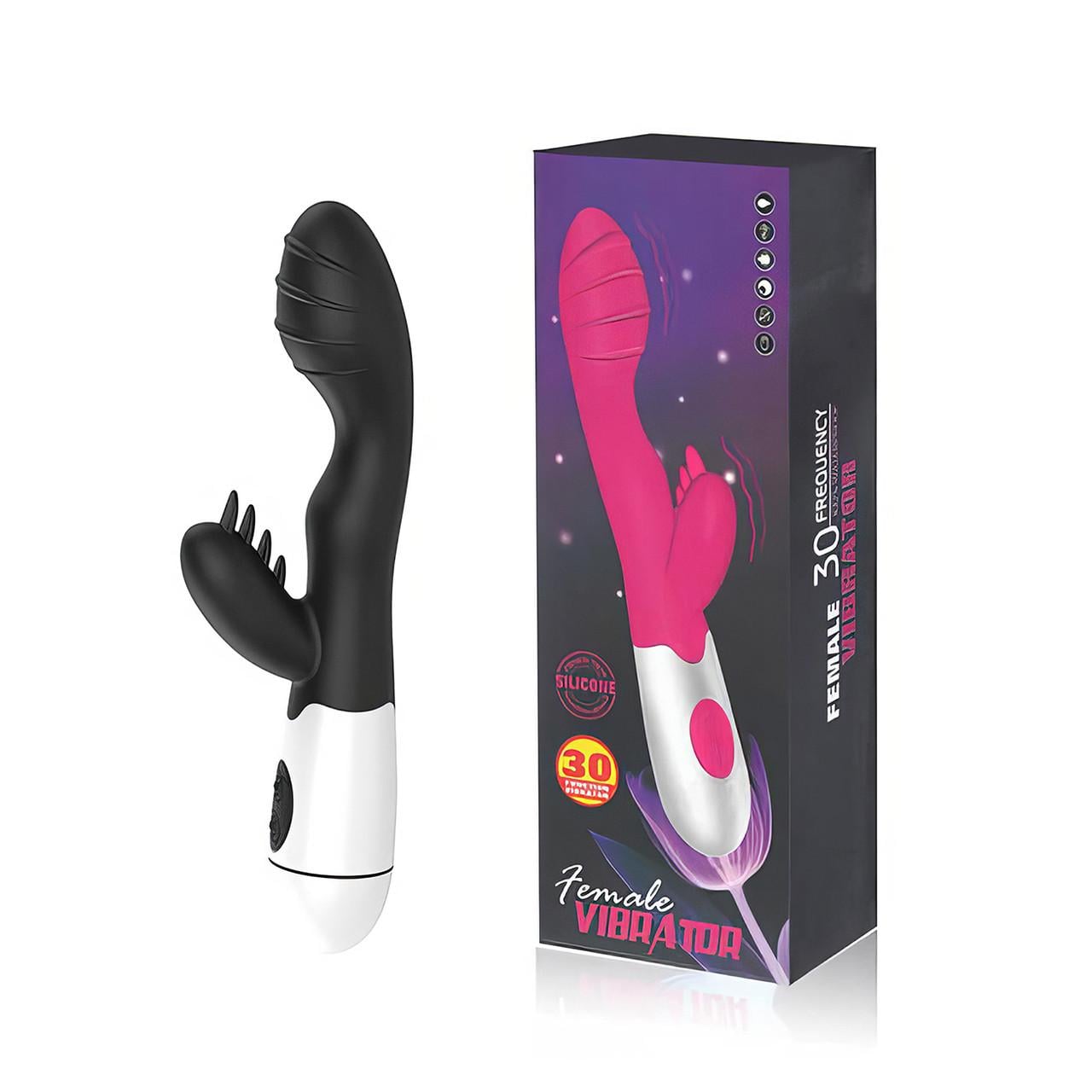 Вибратор вагинально-клиторальный USB Черный (black_usb_FZDB3A48)