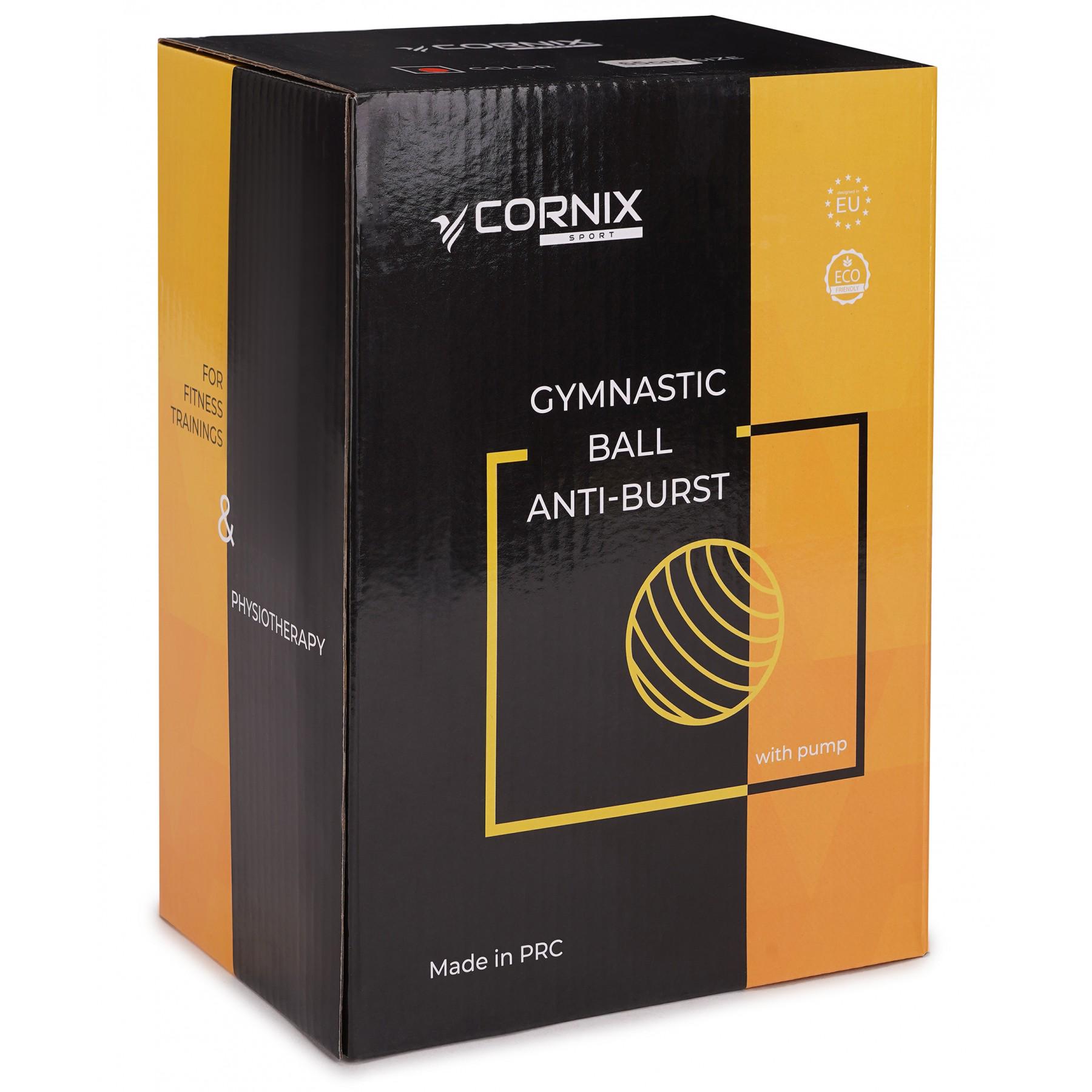 Мяч для фитнеса Cornix 75 см Anti-Burst XR-0026 Black (29334) - фото 2