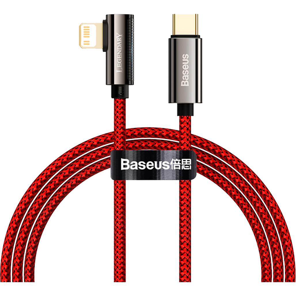 Кабель Baseus Legend Series Elbow Fast Charging Data Cable Type-C to Ligtning 1m Red (CACS000209)