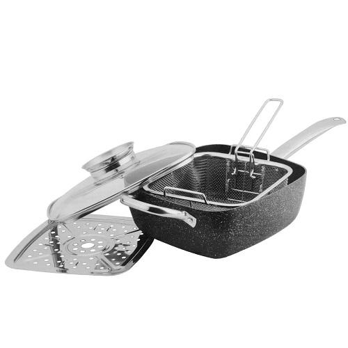 Сковорода Benson BN-355 с антипригарным мраморным покрытием 24 см (BN-355)