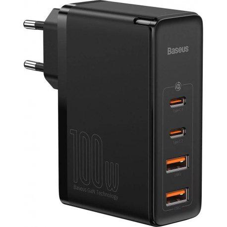 Зарядное устройство BASEUS GAN2 Pro Quick Charger 2C/2U 100W EU Black (CCGAN2P-L01)