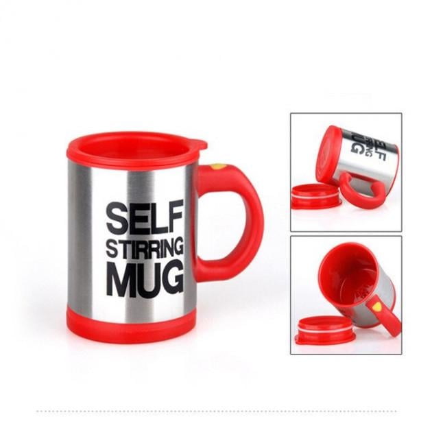 Кухоль-мішалка з кришкою Self Stirring Mug Червоний (1f4b3f22) - фото 4